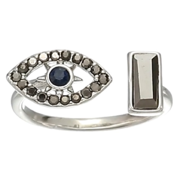 rebecca minkoff // multi-stone evil eye ring - Picture 4 of 5